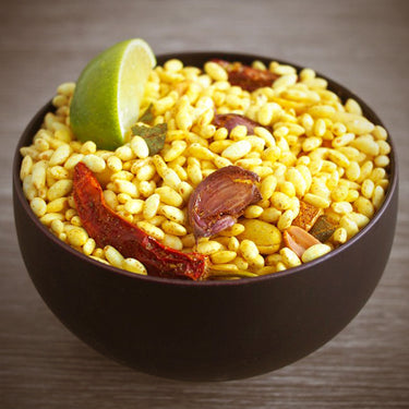 Spicy Puffed Brown Rice Borugulu