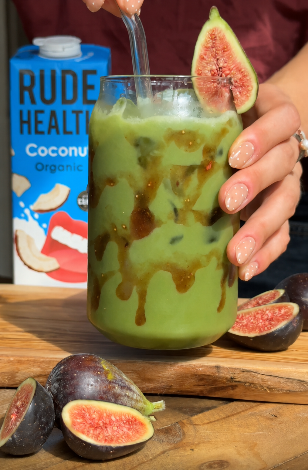 Iced Fig & Coconut Matcha