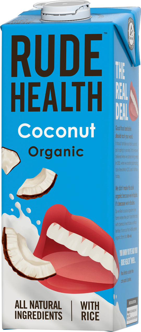 Rude Health coconut with rice drink 1L organic UHT