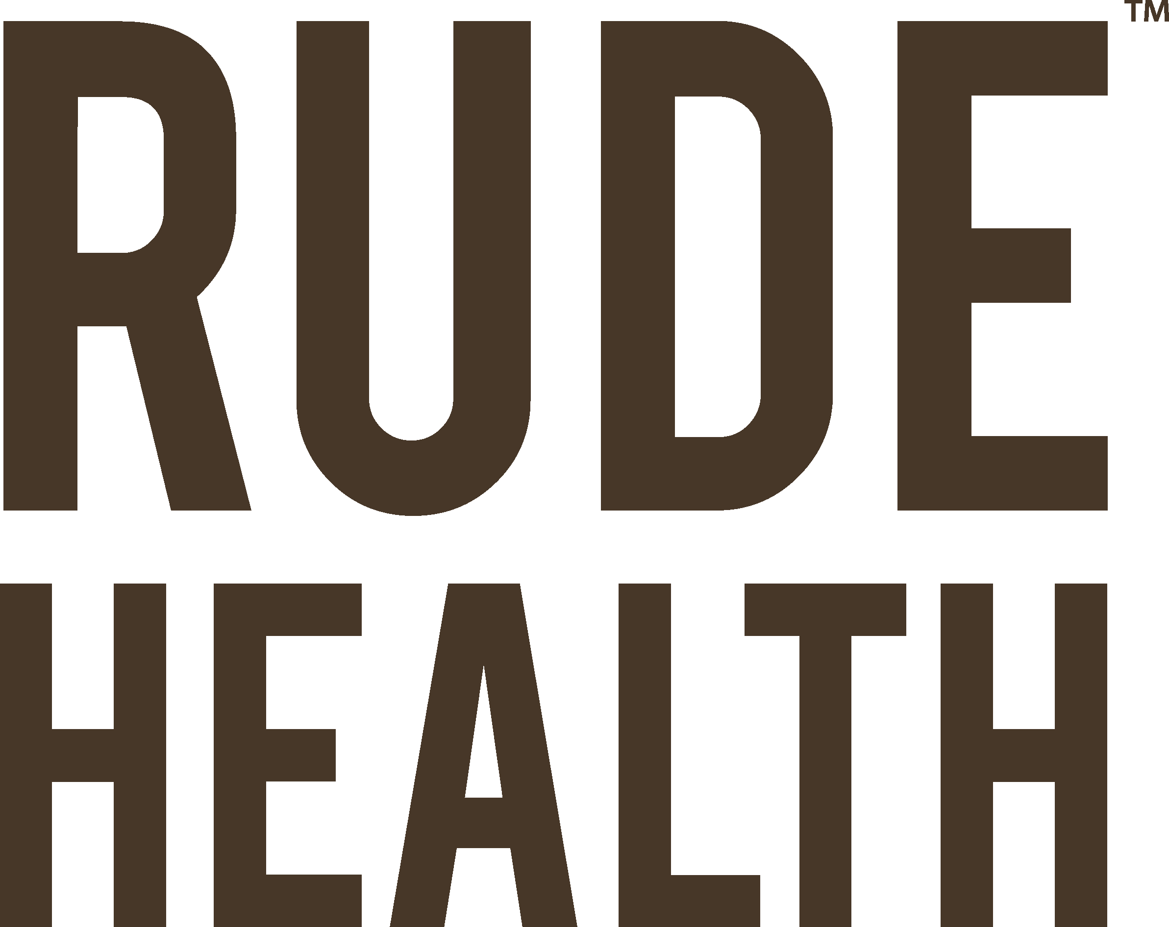 Rude health text (logo)